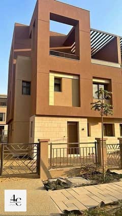 For Sale town house corner 258m ready to move in prime location in compound district 5 new cairo