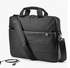 HP black bag for laptop شنطة اتش بى اسود كلاسيك للابتوب