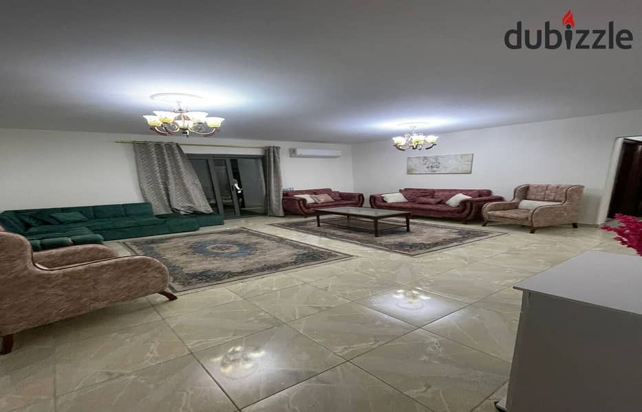 Apartment 120m fully furnished for rent ground floor with garden in Taj Sultan Compound New Cairo immediate delivery best price taj sultan 20