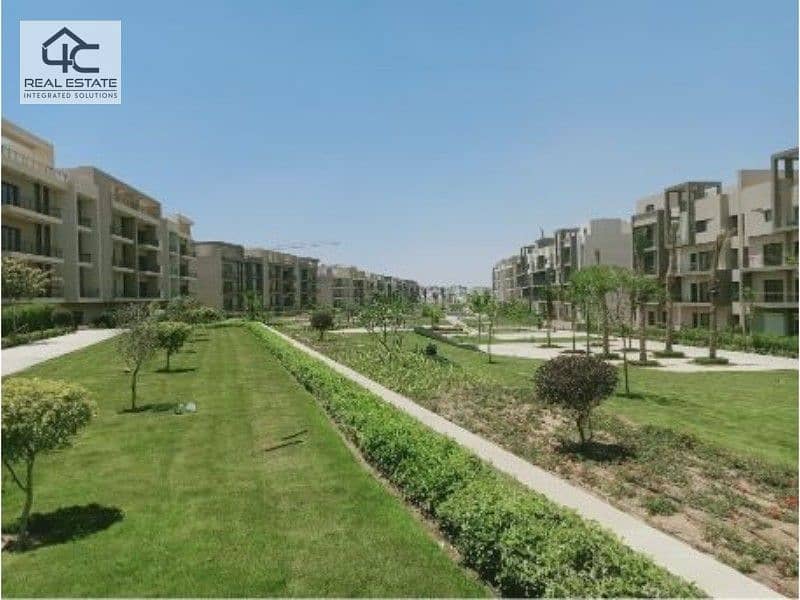 With the lowest down payment in Fifth Square, own a fully finished apartment with air conditioners, at a price including maintenance and a garage 7