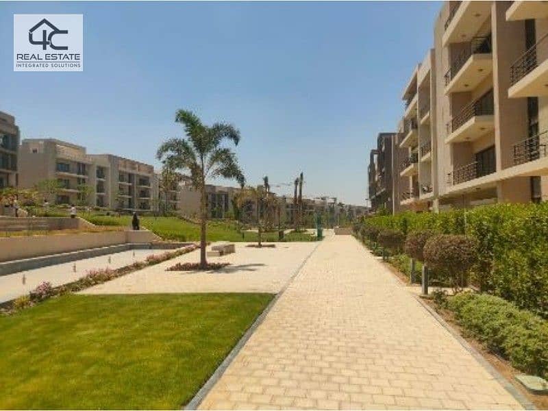 With the lowest down payment in Fifth Square, own a fully finished apartment with air conditioners, at a price including maintenance and a garage 10