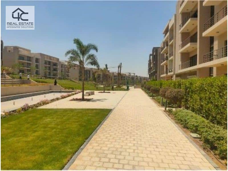 With the lowest down payment in Fifth Square, own a fully finished apartment with air conditioners, at a price including maintenance and a garage 15