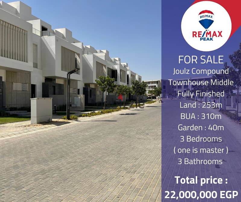 Joulz Compound -  Inertia  Townhouse Middle For Sale  310m 0