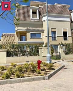 S Villa for sale, corner in Sarai Compound, New Cairo, on Suez Road, next to Madinaty, near the Fifth Settlement and the American University ,airport