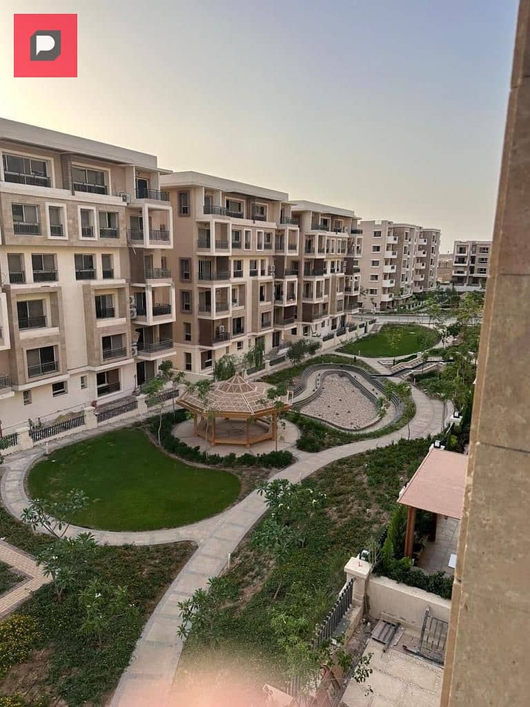 Duplex apartment with garden for sale in Sarai Compound in New Cairo, next to Madinaty and Mostakbal City, and at the entrance to  New Capital 7