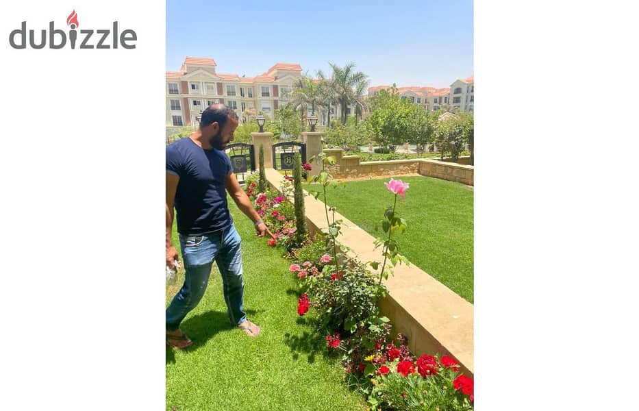 Apartment 188m garden semi furnished for rent in regents park new cairo 14