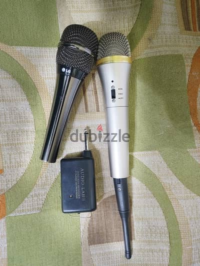 مايك وايرلس مايكروفون LG professional mic + wireless mic for karaoke