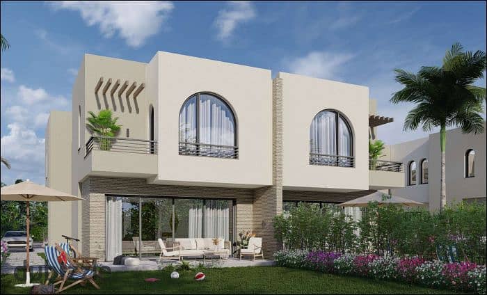 Reserve a villa at the first offer price in the largest project in the city of New Alamein, Marina 8 by the Lake 6