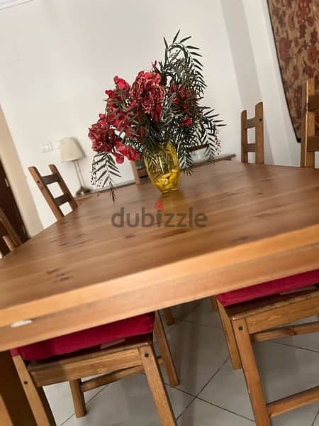 سفرة ايكيا 3 متر ستة كراسي،   ikea 3m dining table with 6 chairs 2