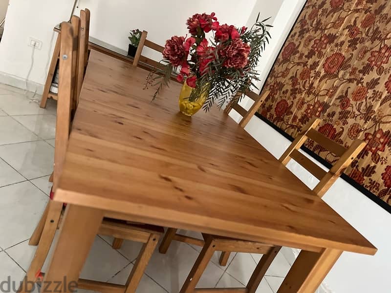 سفرة ايكيا 3 متر ستة كراسي،   ikea 3m dining table with 6 chairs 4