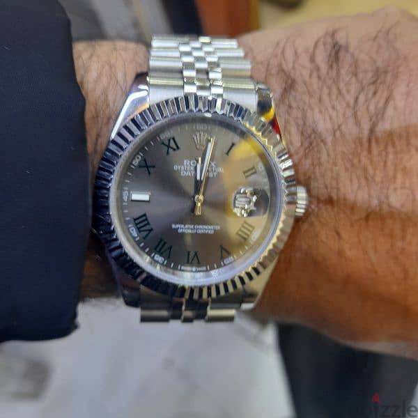 Rolex date just silver mirror original 
sapphire crystal 4