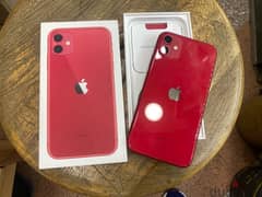 iPhone 11 128G Red بحالة الجديد