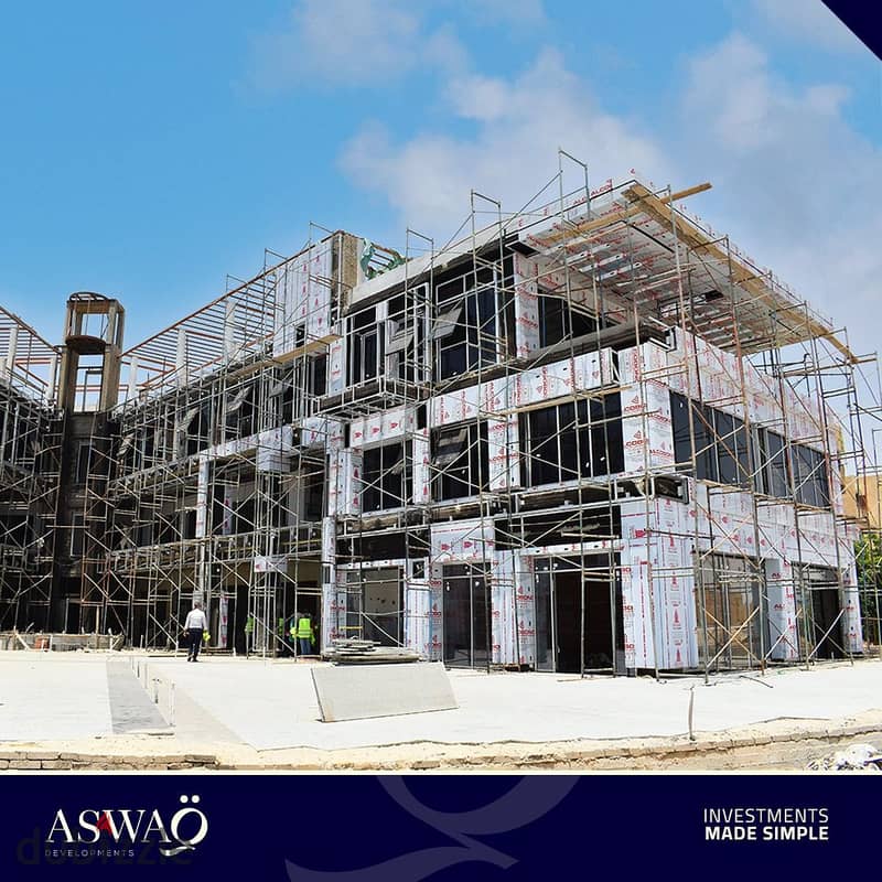 Immediate receipt of a commercial store for sale in El Shorouk, directly in front of the French University  Near Chillout Mall Arena by Aswaaq Company 1