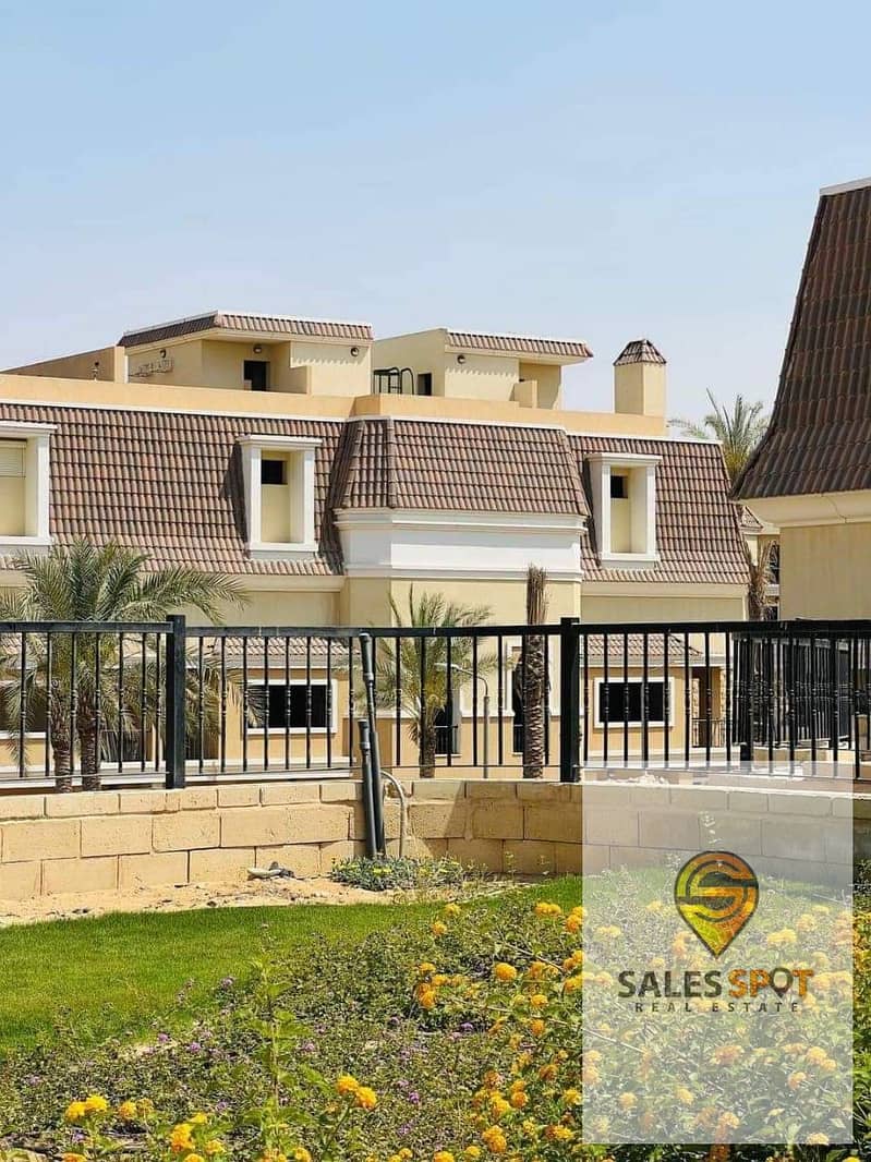  With a 5% down payment, a 212 sqm villa + private garden for sale in Sarai Compound \\ next to Madinaty and in front of Shorouk City 1