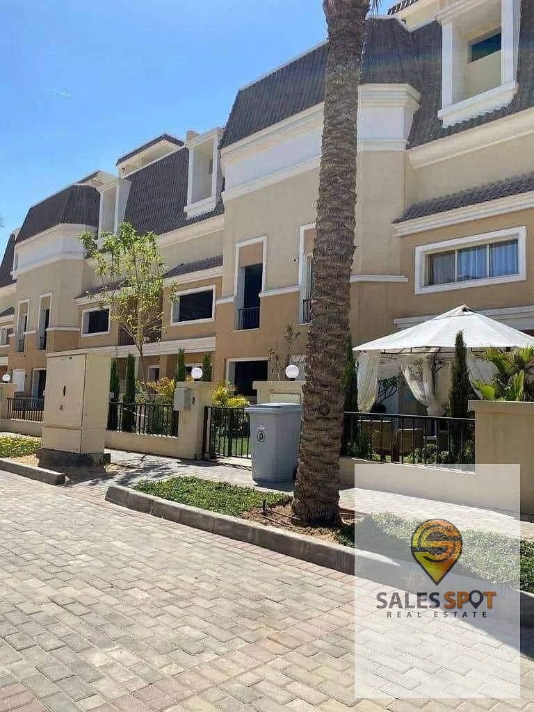  With a 5% down payment, a 212 sqm villa + private garden for sale in Sarai Compound \\ next to Madinaty and in front of Shorouk City 2