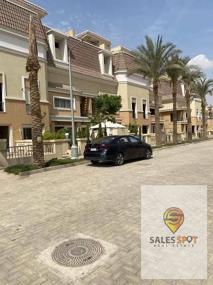  With a 5% down payment, a 212 sqm villa + private garden for sale in Sarai Compound \\ next to Madinaty and in front of Shorouk City 6