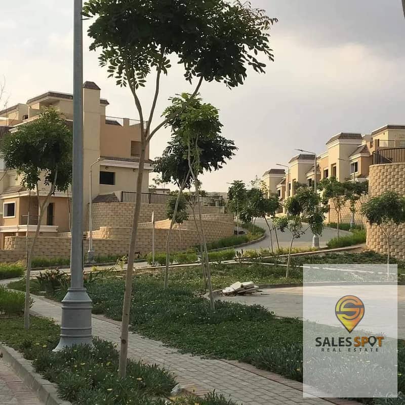  With a 5% down payment, a 212 sqm villa + private garden for sale in Sarai Compound \\ next to Madinaty and in front of Shorouk City 8