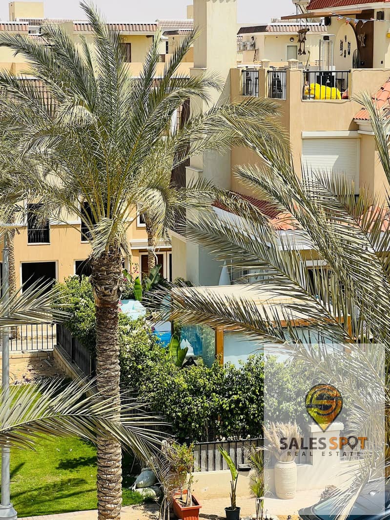  With a 5% down payment, a 212 sqm villa + private garden for sale in Sarai Compound \\ next to Madinaty and in front of Shorouk City 9