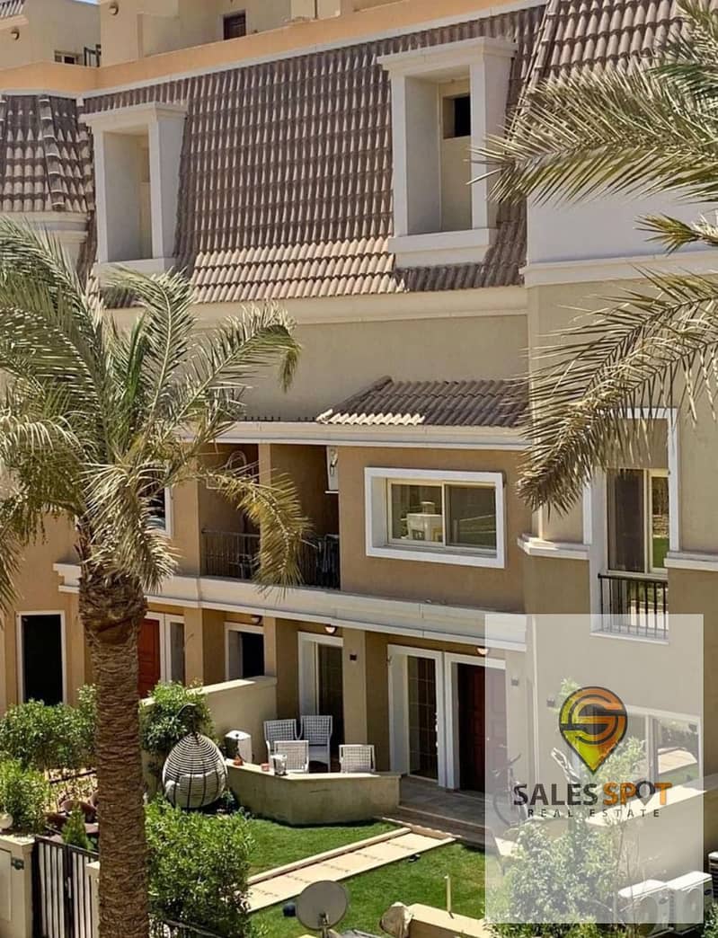  With a 5% down payment, a 212 sqm villa + private garden for sale in Sarai Compound \\ next to Madinaty and in front of Shorouk City 10