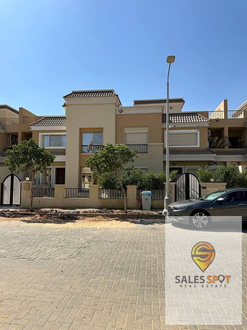  With a 5% down payment, a 212 sqm villa + private garden for sale in Sarai Compound \\ next to Madinaty and in front of Shorouk City 11