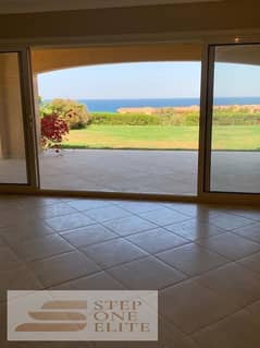 Chalet for sale with direct sea view and Crystal Lagoon, area 130 m, in Telal El Sokhna, on Zaafarana Road, next to La Vista