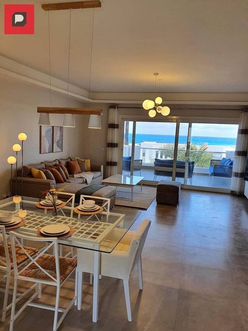 Chalet for sale immediate delivery full sea view ready for inspection La Vista Gardens Ain Sokhna fully serviced in the village near Porto 11