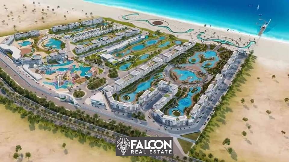 للبيع الان شالية بفيو على البحر 100م متشطب بسعر ولوكيشن خيالي فـ Jamila North Coast الساحل الشمالي بجوار Silver Sands  بتقسيط 8 س 7