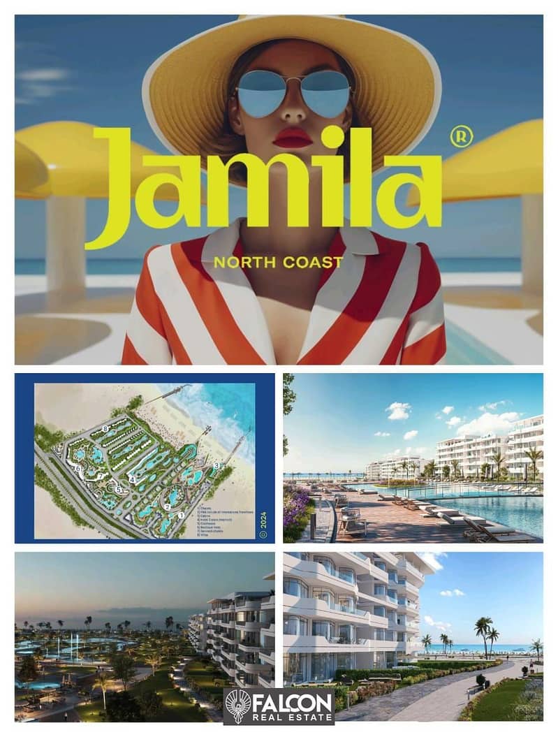 للبيع الان شالية بفيو على البحر 100م متشطب بسعر ولوكيشن خيالي فـ Jamila North Coast الساحل الشمالي بجوار Silver Sands  بتقسيط 8 س 8