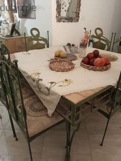 dinning table with six chairs