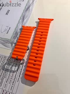 Orange alpine loop apple ultra watch strap