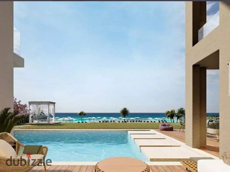 Two-bedroom chalet for sale in Sea Shore, Ras El Hekma, fully finished With only 5% down payment Real estate developer Hyde Park | 23% cash discount * 27