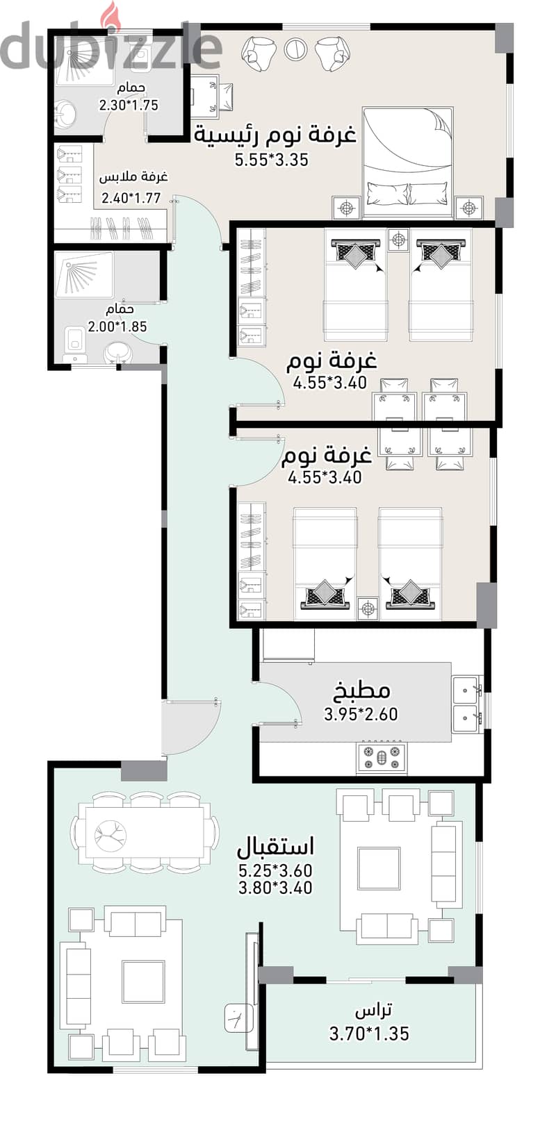 شقة للبيع فى النرجس الجديدة 168م تقسيط 5 سنوات Apartment sale 2