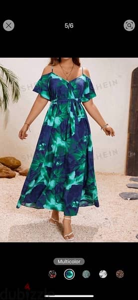 Open shoulder floral long dress 5