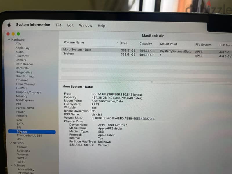 ماكبوك إير M2 شاشه ١٥ مواصفات خاصة MacBook Air M2 15, 16Ram , 512 Hard 3