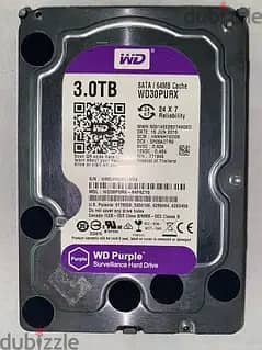 هارد 3 تيرا wd purple