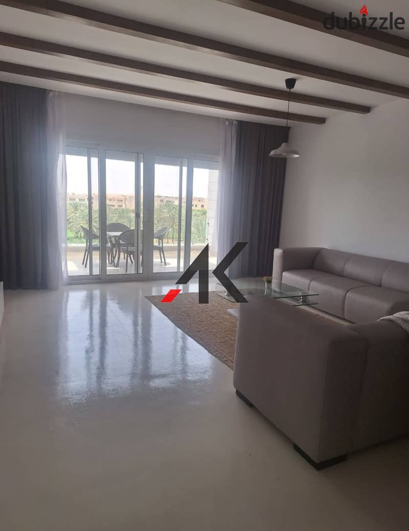 Furnished Apartment First Row on Golf For Rent in Kattameya Dunes - New Cairo 1