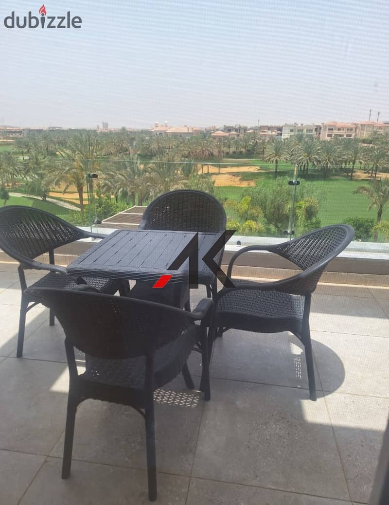 Furnished Apartment First Row on Golf For Rent in Kattameya Dunes - New Cairo 12