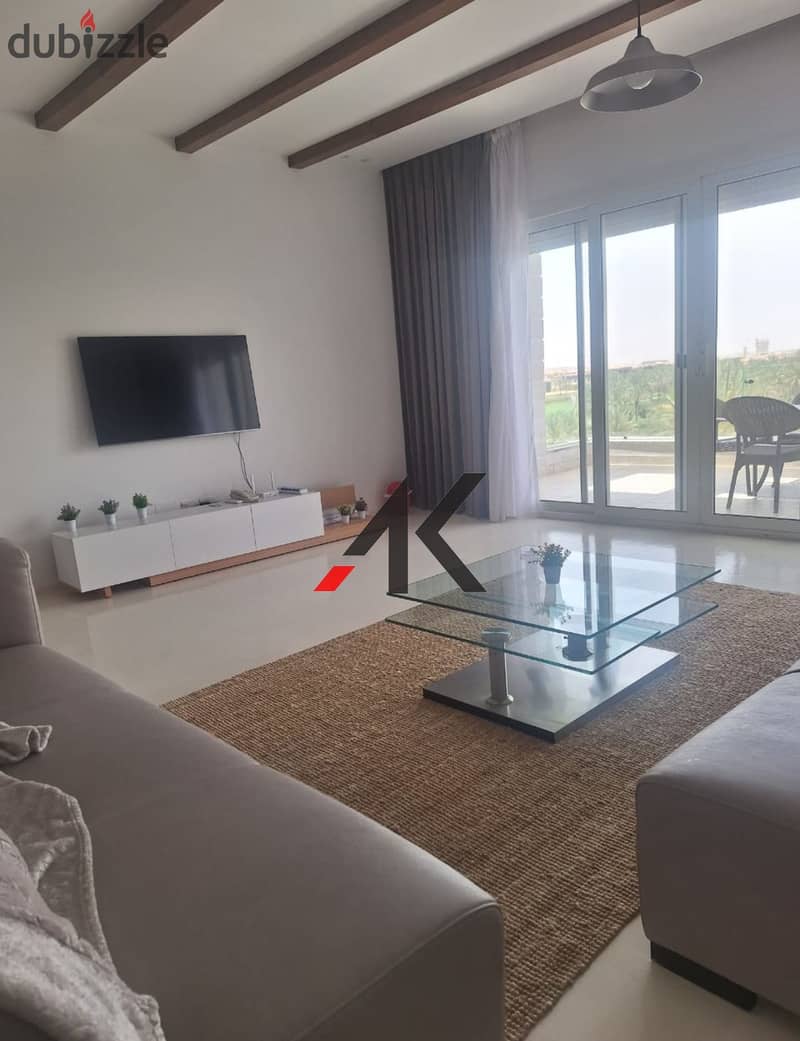 Furnished Apartment First Row on Golf For Rent in Kattameya Dunes - New Cairo 22