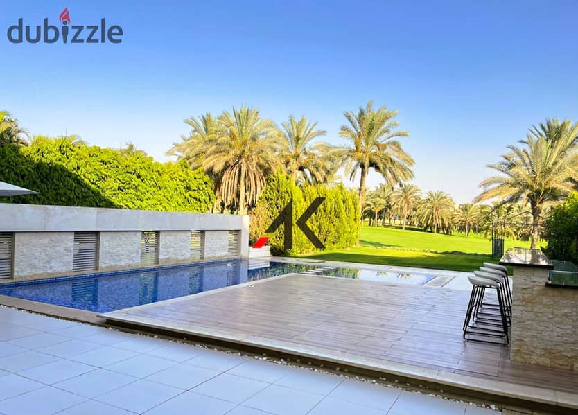 Amazing  View - Furnished Twin House L600m. with pool For Rent at Kattameya Dunes - New Cairo 1