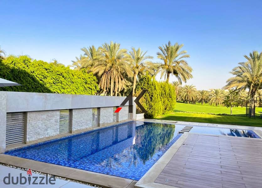 Amazing  View - Furnished Twin House L600m. with pool For Rent at Kattameya Dunes - New Cairo 12