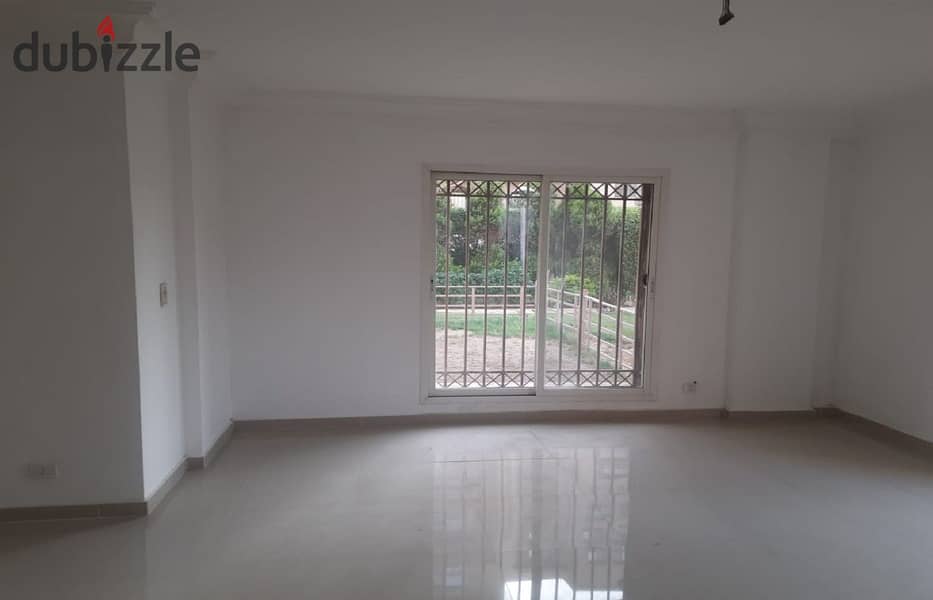 Apartment for rent in Madinaty, ground floor with garden, first residence, area 245 m 2