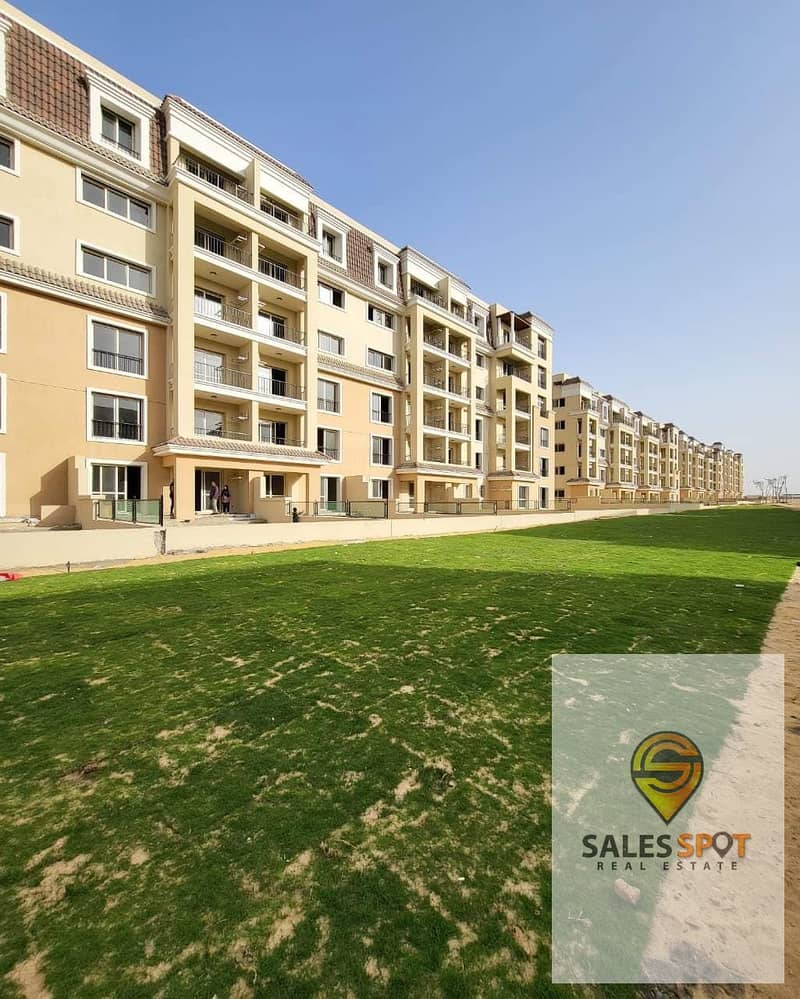 The lowest price of an apartment of 155m 3 rooms, third floor, sea, open view without wounds, in Sarai Compound, next to Madinaty in Mostakbal City, o 2