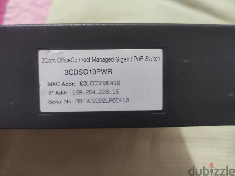 3COM 10 port Gigabit PoE Managed Switch 2