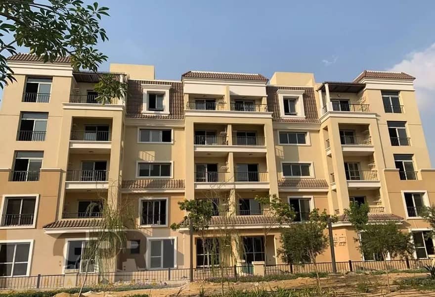 شقة برووف ( بنتهاوس ) على احلى فيوو للبيع في كمبوند سراي Sarai المستقبل القاهرة الجديدة Apartment with roof ( penthouse ) for sale in Sarai New Cairo 1