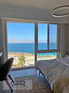 شالية بجاردن كبيرة على البحر بانوراما للبيع بالتقسيط فى قرية المونت جلالة العين السخنة Chalet for sale with a clear sea view in Il Monte Galala Sokhna 0