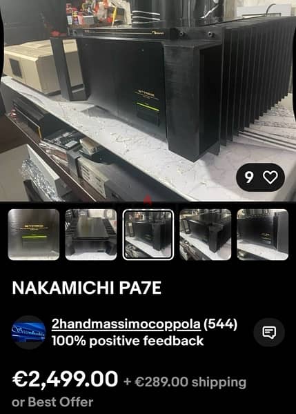 NAKAMICHI PA-7 HI END AUDIO STASIS hVINTAGE POWER, 200W X 2, class A 6