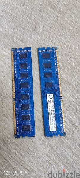 8 رام ddr3 القطعه 4 رام من الزرقاء