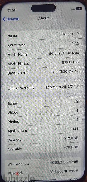 iphone 15 Pro max 512G new. 3