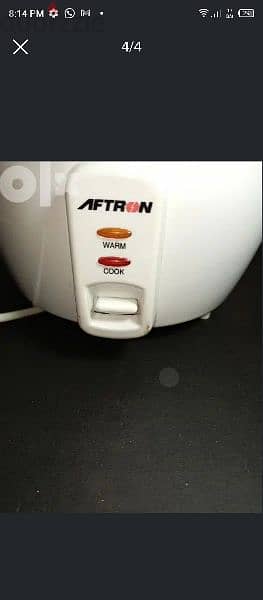 حلة أرز كهرباء 1.8L افترون جديدة
Electric rice pot Aftron. new