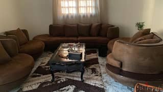 brown living room غرفة معيشة خشب طبيعي 0